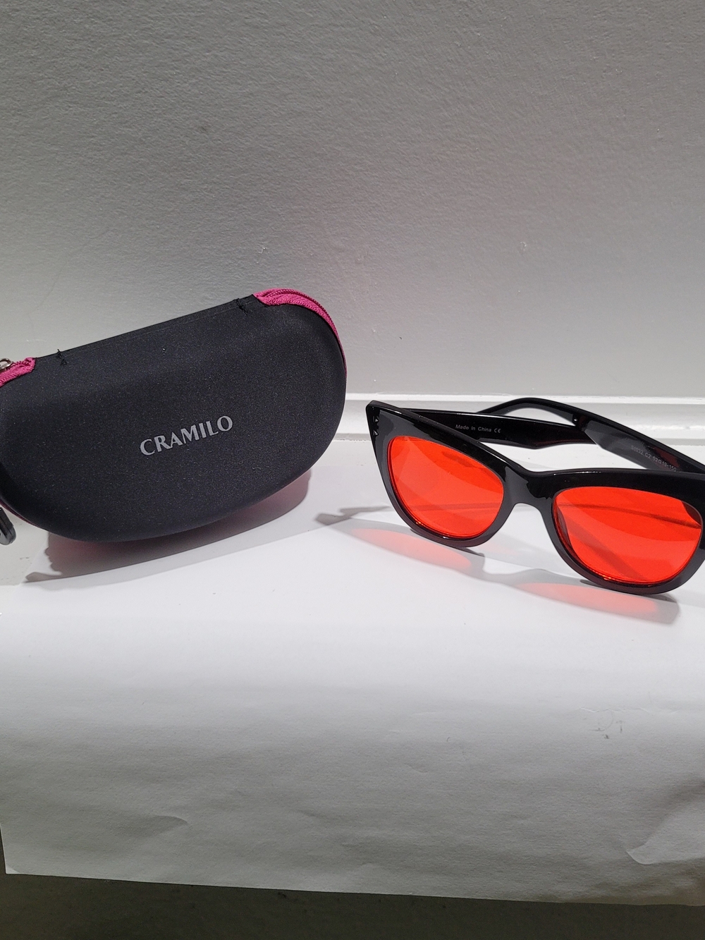 Red Lens Black Frame Blue Light Blocking Glasses